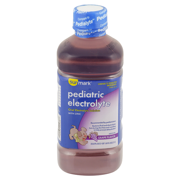 slide 1 of 1, Sunmark Pediatric Electrolyte Oral Maintenance Solution Grape Flavored 33.8 oz, 33.8 oz