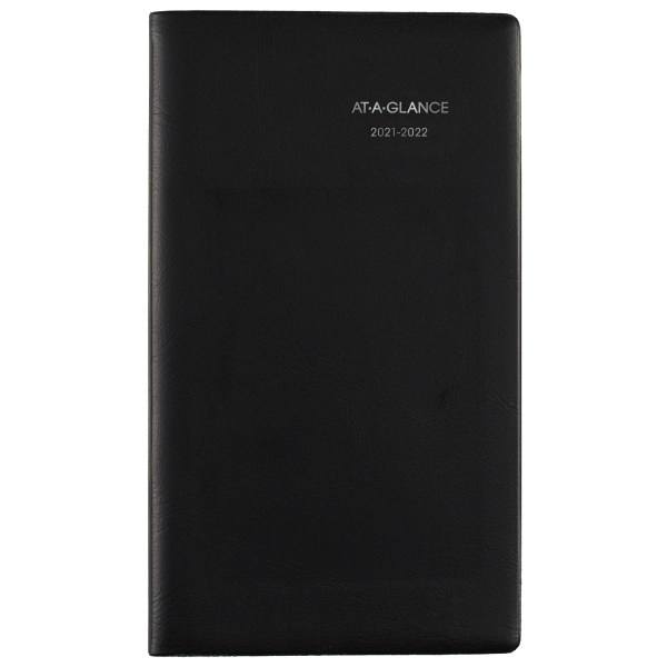 slide 1 of 1, At-A-Glance Dayminder Academic Weekly Planner, 3-1/2'' X 6'', Black, July 2021 To June 2022, Ay4800, 1 ct