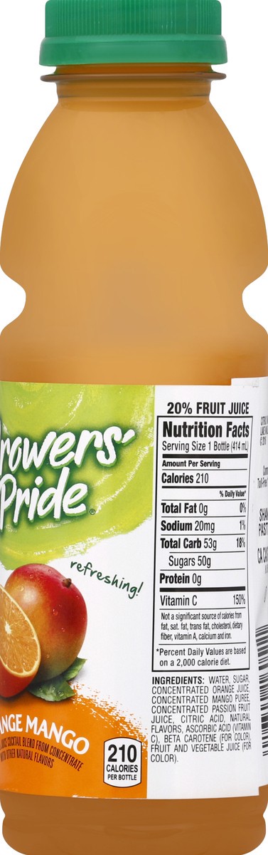 slide 3 of 6, Florida's Natural Growers' Pride Orange Mango Juice Cocktail 14 fl oz, 14 fl oz