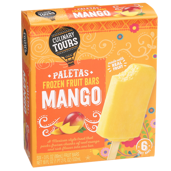 slide 1 of 1, Culinary Tours Mango Paletas Frozen Fruit Bars, 18 fl oz
