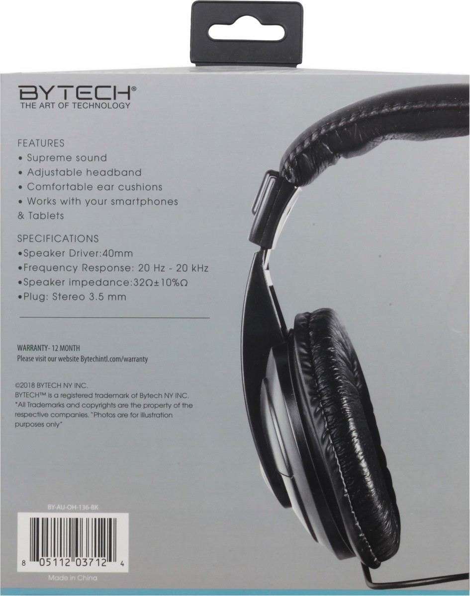 slide 4 of 9, Bytech Universal Stereo Headphones 1 1 ea, 1 ea