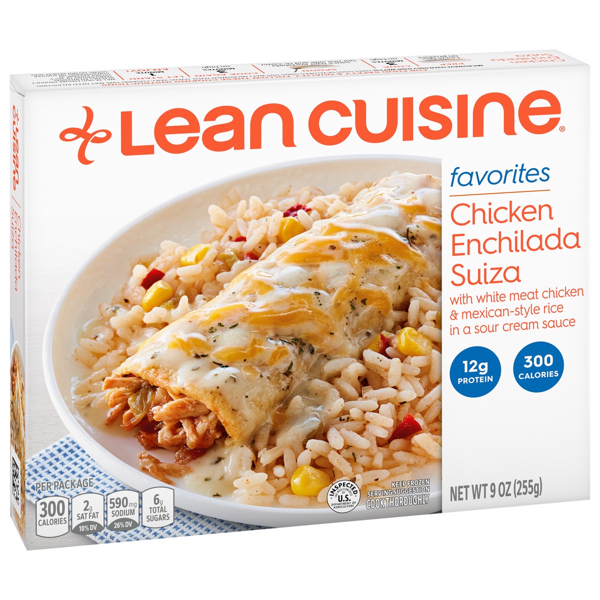 slide 8 of 9, Lean Cuisine Frozen Meal Chicken Enchilada Suiza, Comfort Cravings Microwave Meal, Frozen Chicken and Rice Dinner, Frozen Dinner for One, 9 oz