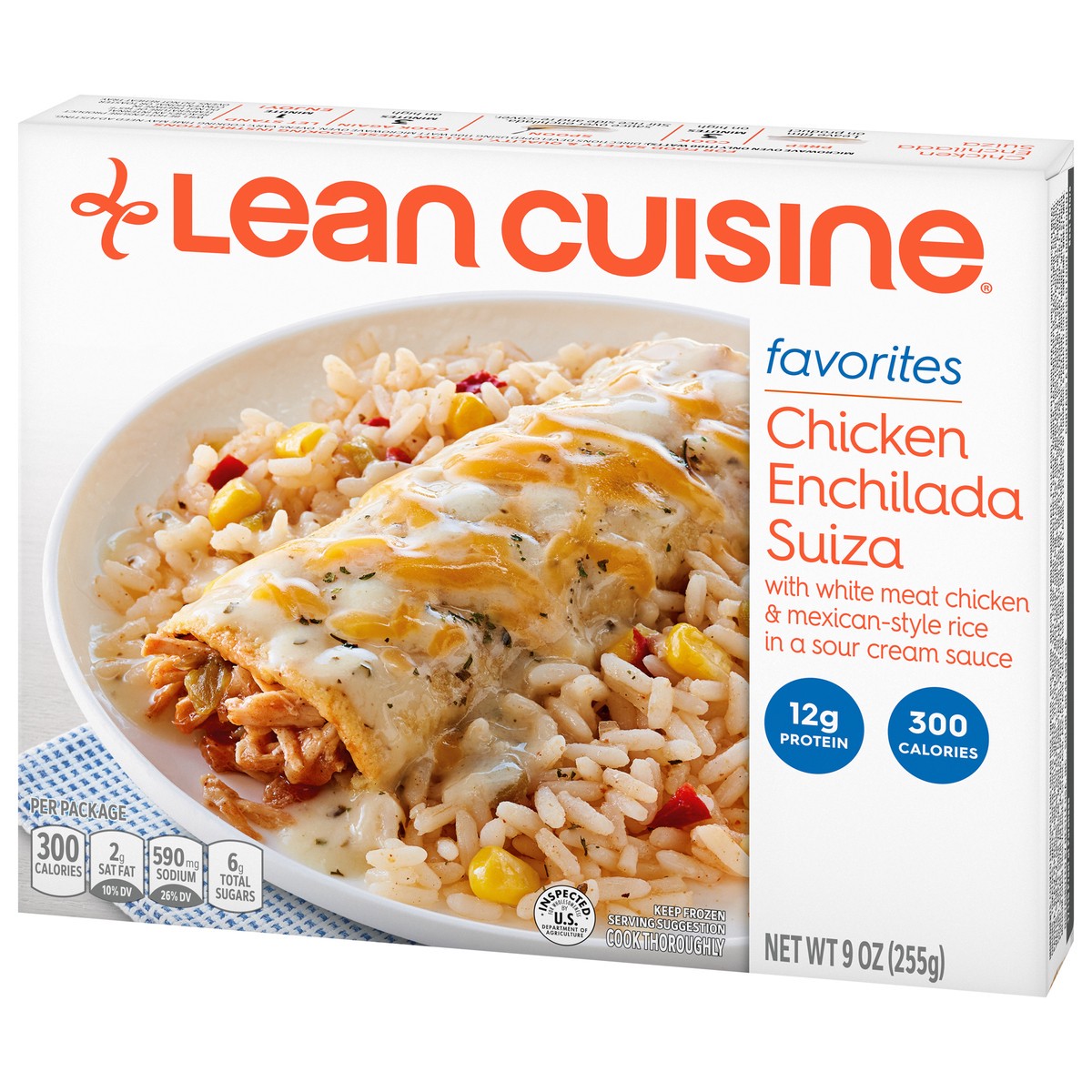 slide 9 of 9, Lean Cuisine Frozen Meal Chicken Enchilada Suiza, Comfort Cravings Microwave Meal, Frozen Chicken and Rice Dinner, Frozen Dinner for One, 9 oz