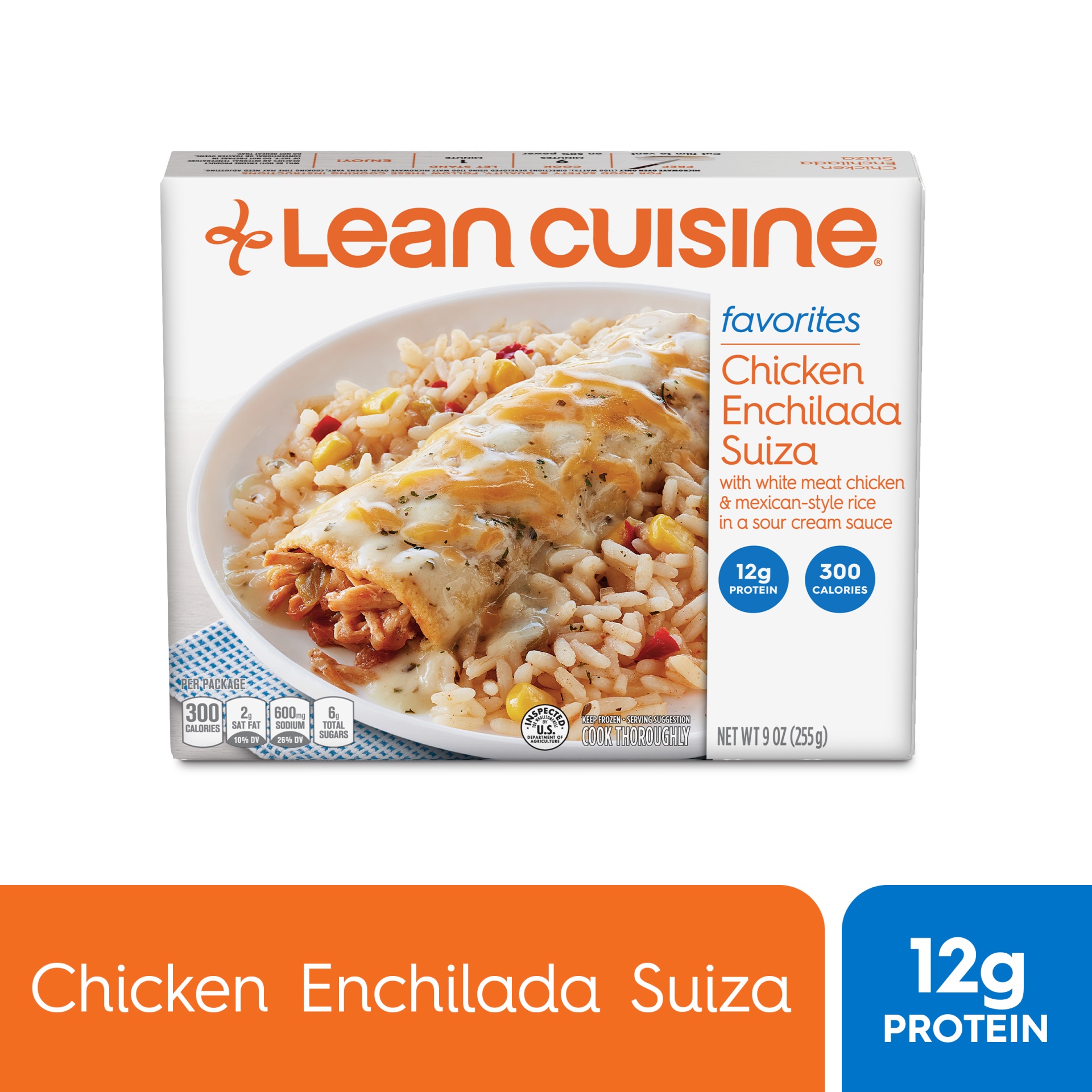 slide 1 of 9, Lean Cuisine Favorites Chicken Enchilada Suiza, 9 oz