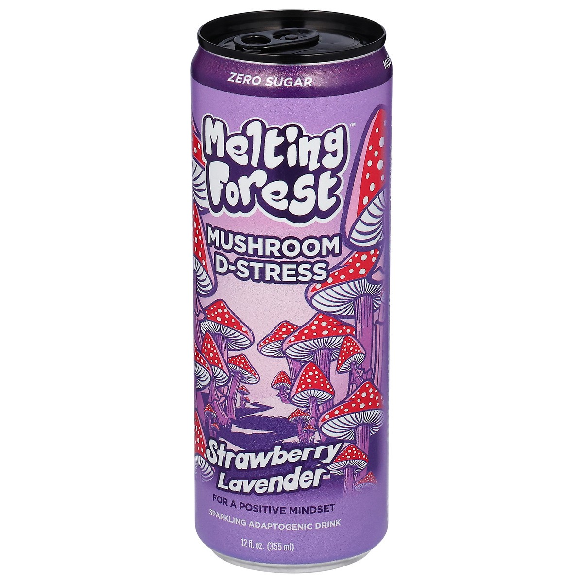 slide 2 of 14, Melting Forest Sparkling Strawberry Lavender Adaptogenic Drink 12 fl oz, 12 fl oz