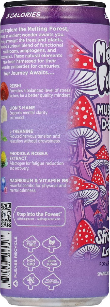 slide 6 of 14, Melting Forest Sparkling Strawberry Lavender Adaptogenic Drink 12 fl oz, 12 fl oz