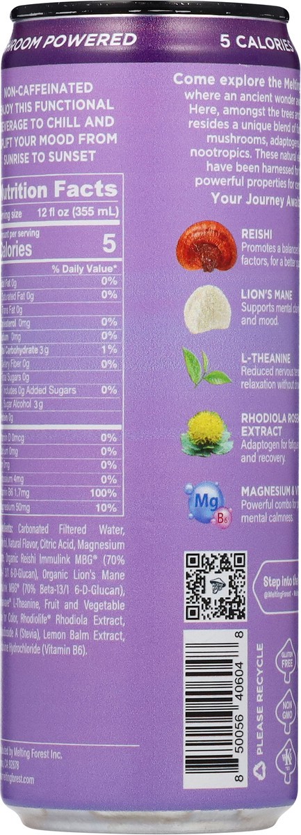 slide 4 of 14, Melting Forest Sparkling Strawberry Lavender Adaptogenic Drink 12 fl oz, 12 fl oz