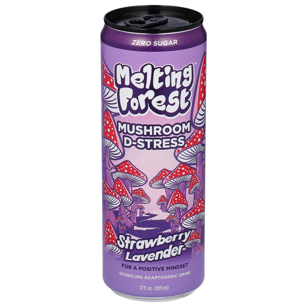 slide 11 of 14, Melting Forest Sparkling Strawberry Lavender Adaptogenic Drink 12 fl oz, 12 fl oz