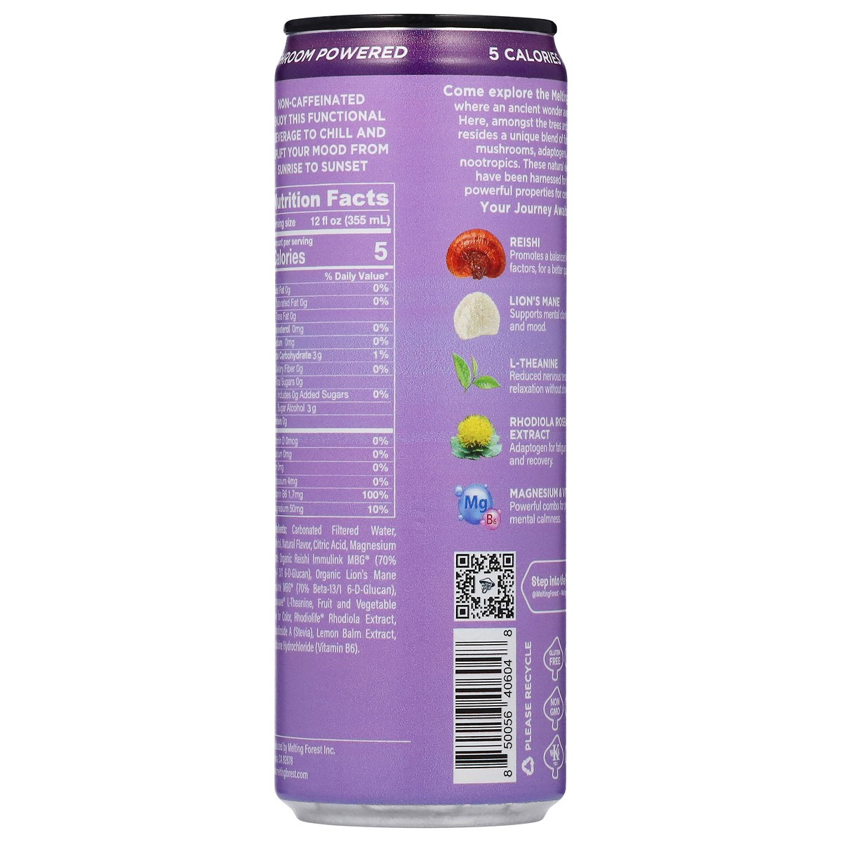 slide 9 of 14, Melting Forest Sparkling Strawberry Lavender Adaptogenic Drink 12 fl oz, 12 fl oz