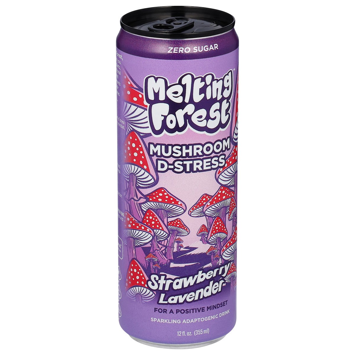 slide 8 of 14, Melting Forest Sparkling Strawberry Lavender Adaptogenic Drink 12 fl oz, 12 fl oz