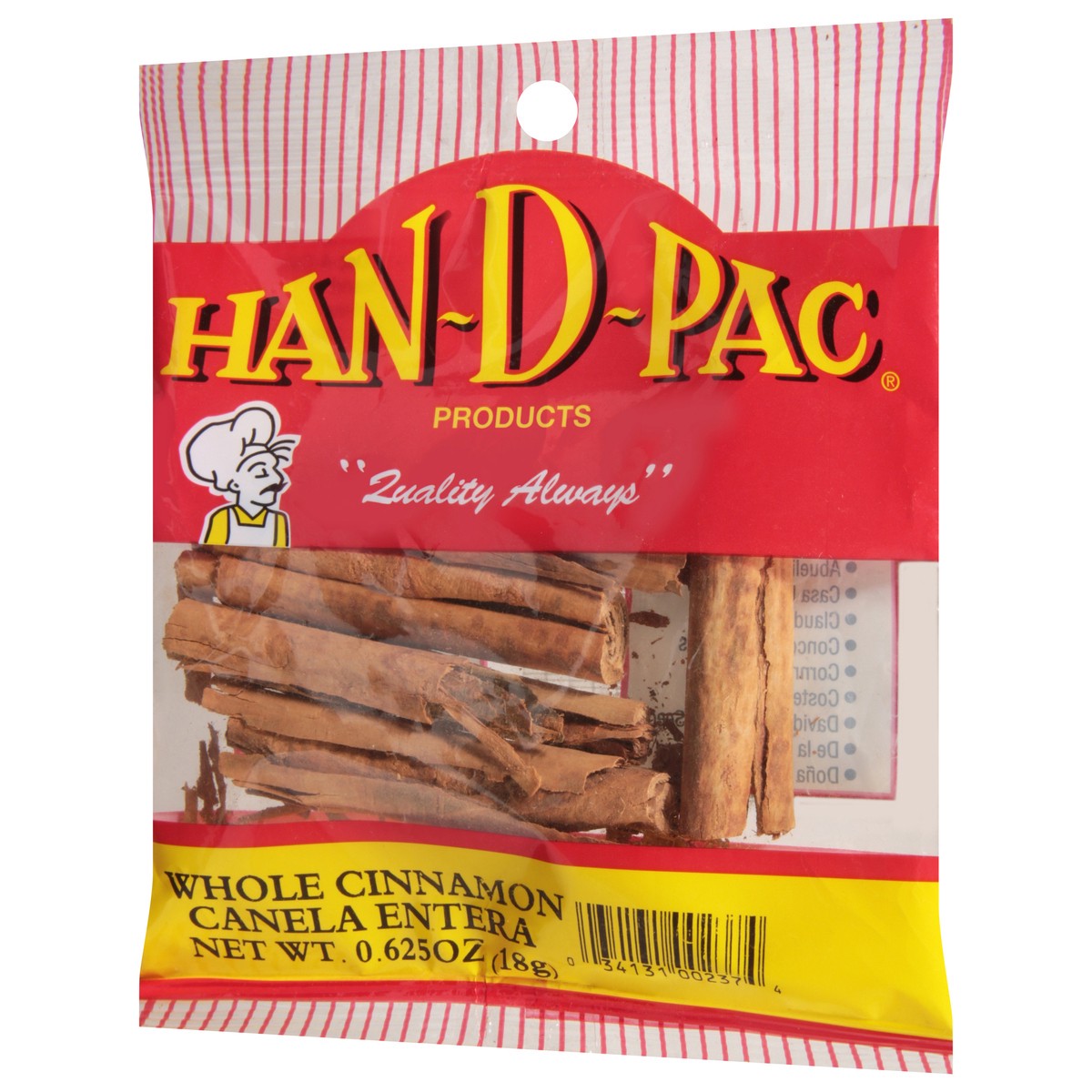 slide 12 of 12, Han-D-Pac Whole Cinnamon 0.625 oz, 0.625 oz