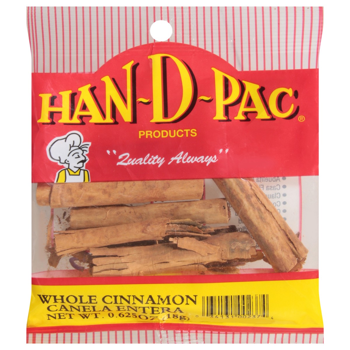 slide 5 of 12, Han-D-Pac Whole Cinnamon 0.625 oz, 0.625 oz