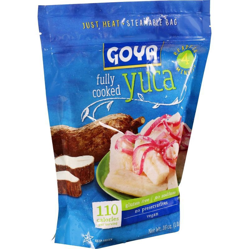 slide 9 of 9, Goya Vegan Gluten Free Pre Cooked Frozen Yuca - 16oz, 16 oz