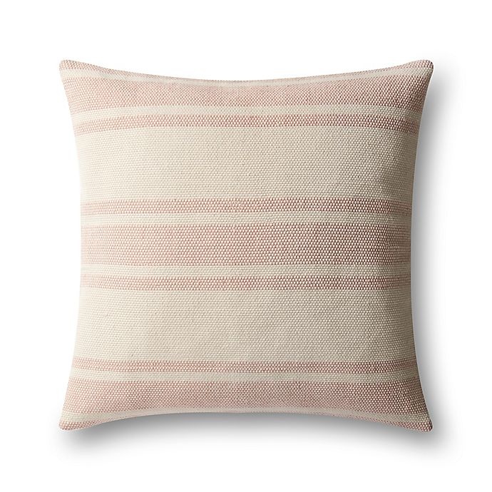 slide 1 of 3, Magnolia Home by Joanna Gaines Carter Square Throw Pillow - Blush/Ivory, 1 ct