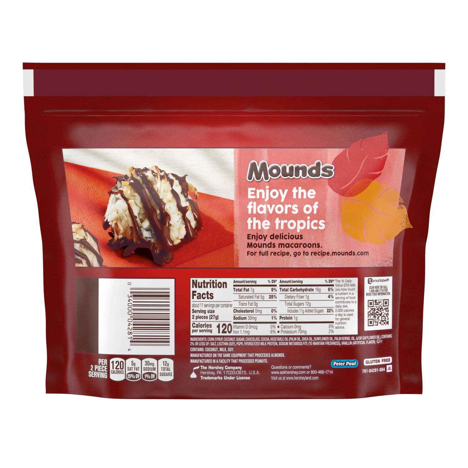 slide 3 of 6, MOUNDS Miniatures Coconut and Dark Chocolate Candy Share Pack, 10.3 oz, 10.3 oz
