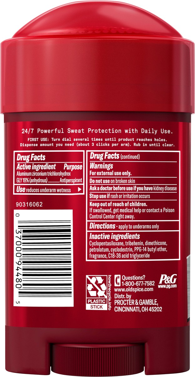 slide 3 of 3, Old Spice Antiperspirant and Deodorant for men, 24/7 Sweat and Odor Protection, Swagger with Cedarwood Scent, Soft Solid, 2.6oz, 2.6 oz