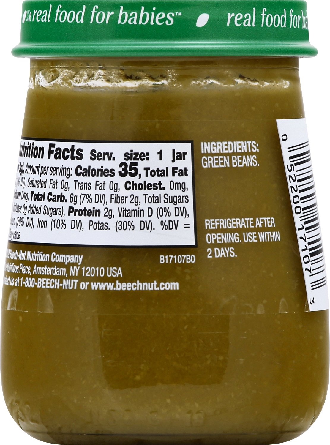 slide 4 of 7, Beech-Nut Naturals Stage 1 Just Green Beans Baby Food, 4 oz