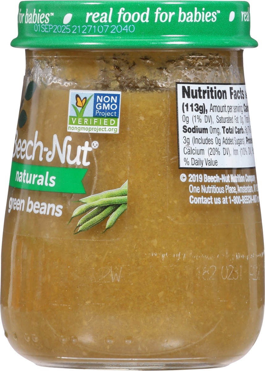 slide 9 of 13, Beech-Nut Naturals Stage 1 Baby Food, Green Beans, 4 oz Jar, 4 oz