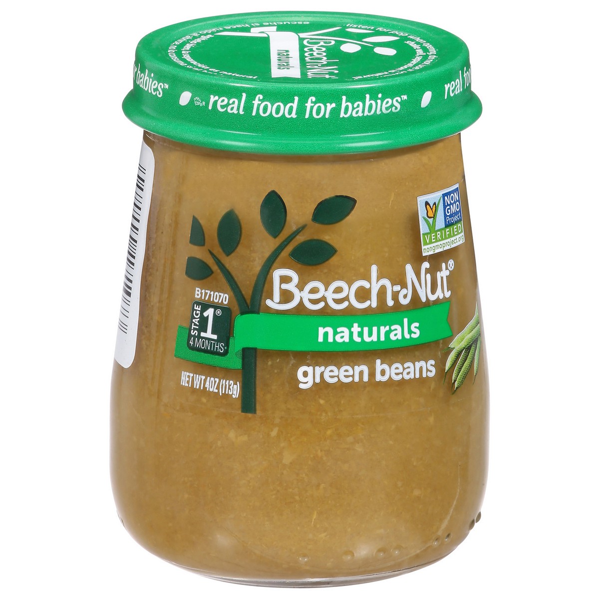 slide 3 of 13, Beech-Nut Naturals Stage 1 Baby Food, Green Beans, 4 oz Jar, 4 oz