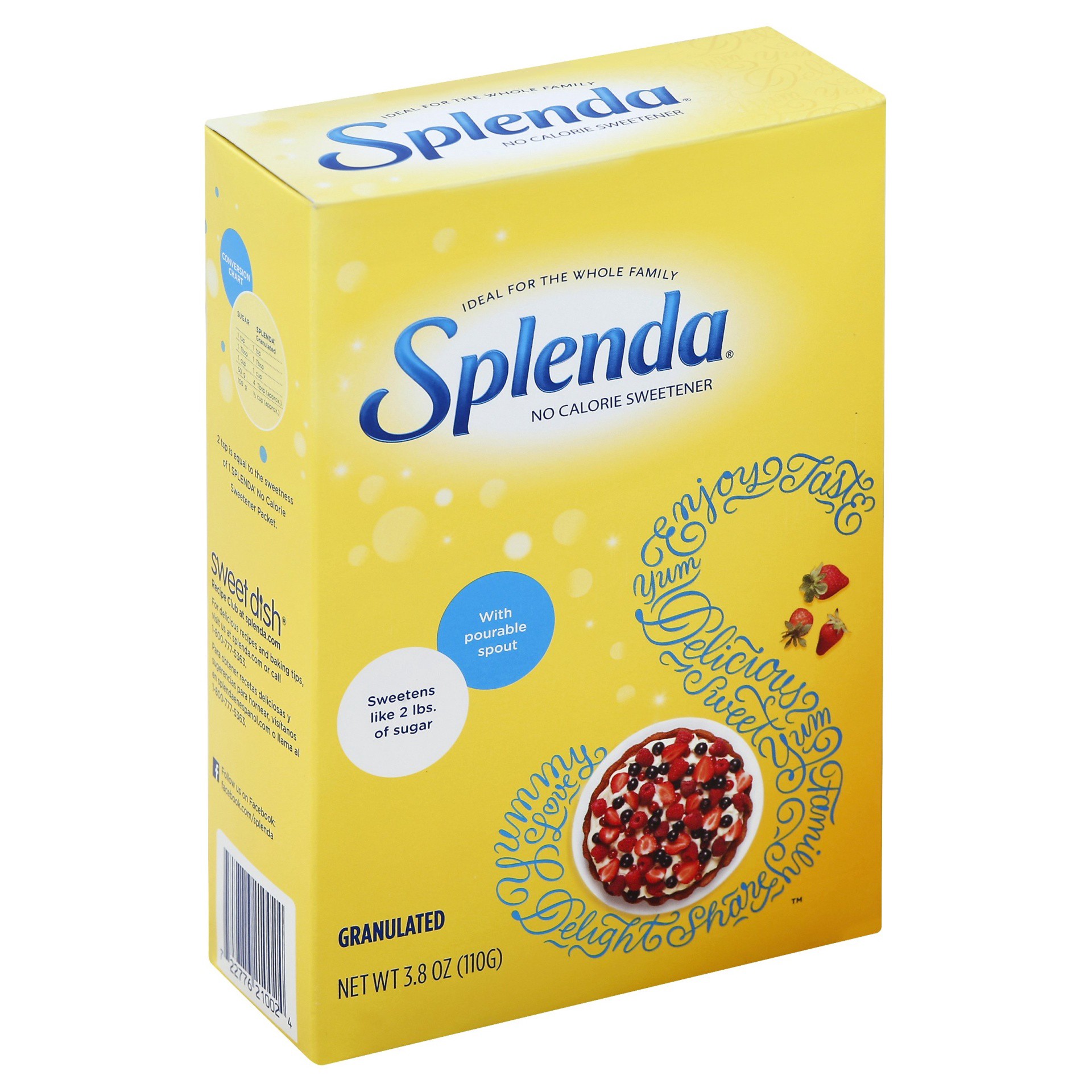 slide 1 of 6, Splenda No Calorie Granulated Sweetener, 3.8 oz