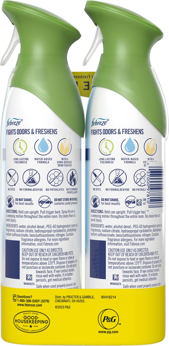 slide 3 of 3, Febreze Air Freshener Spray, Odor-Fighting Room Spray, Gain Original Scent, 8.8oz, 2 Count, 2 ct