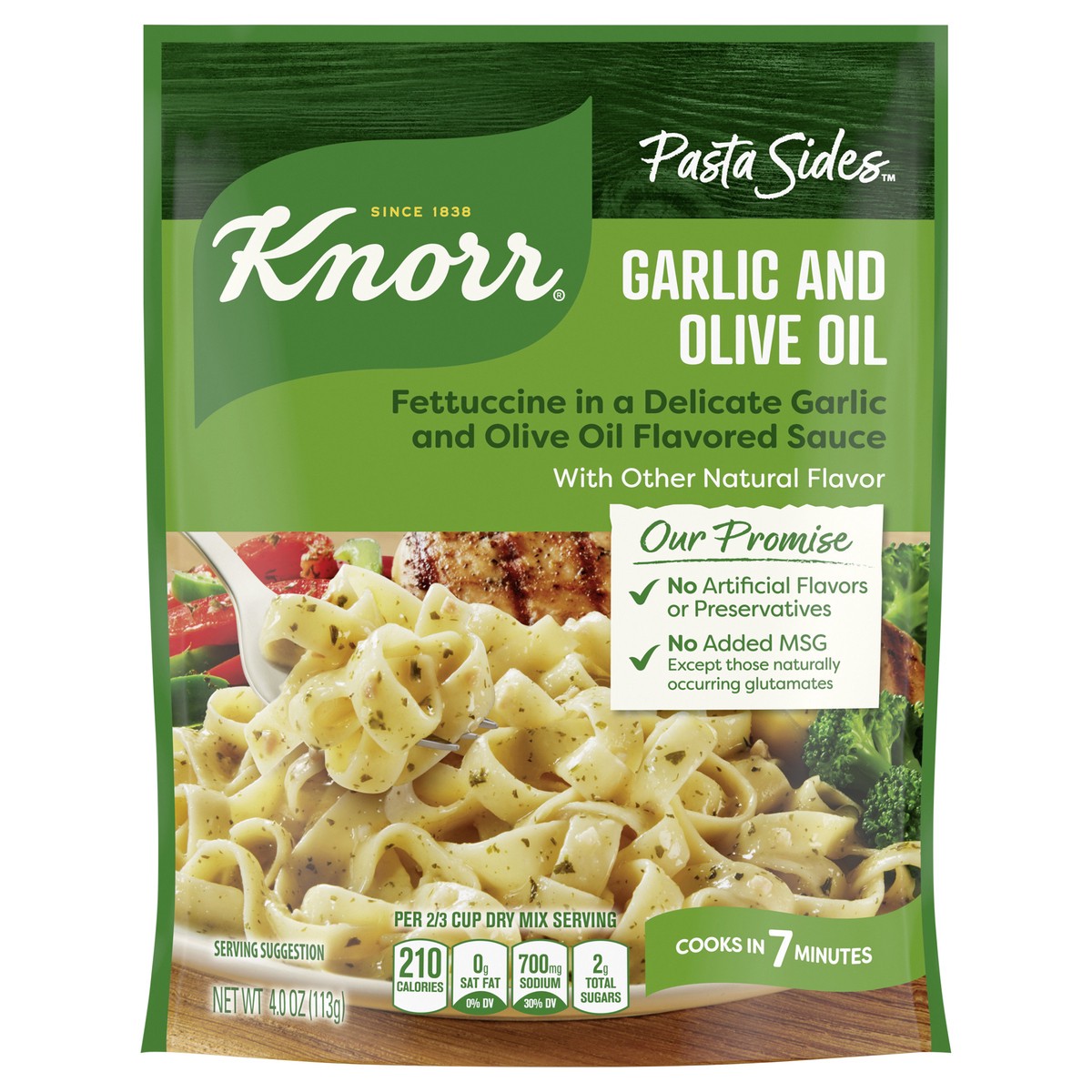 slide 1 of 4, Knorr Pasta Sides Garlic and Olive Oil 4.0 oz, 4 oz