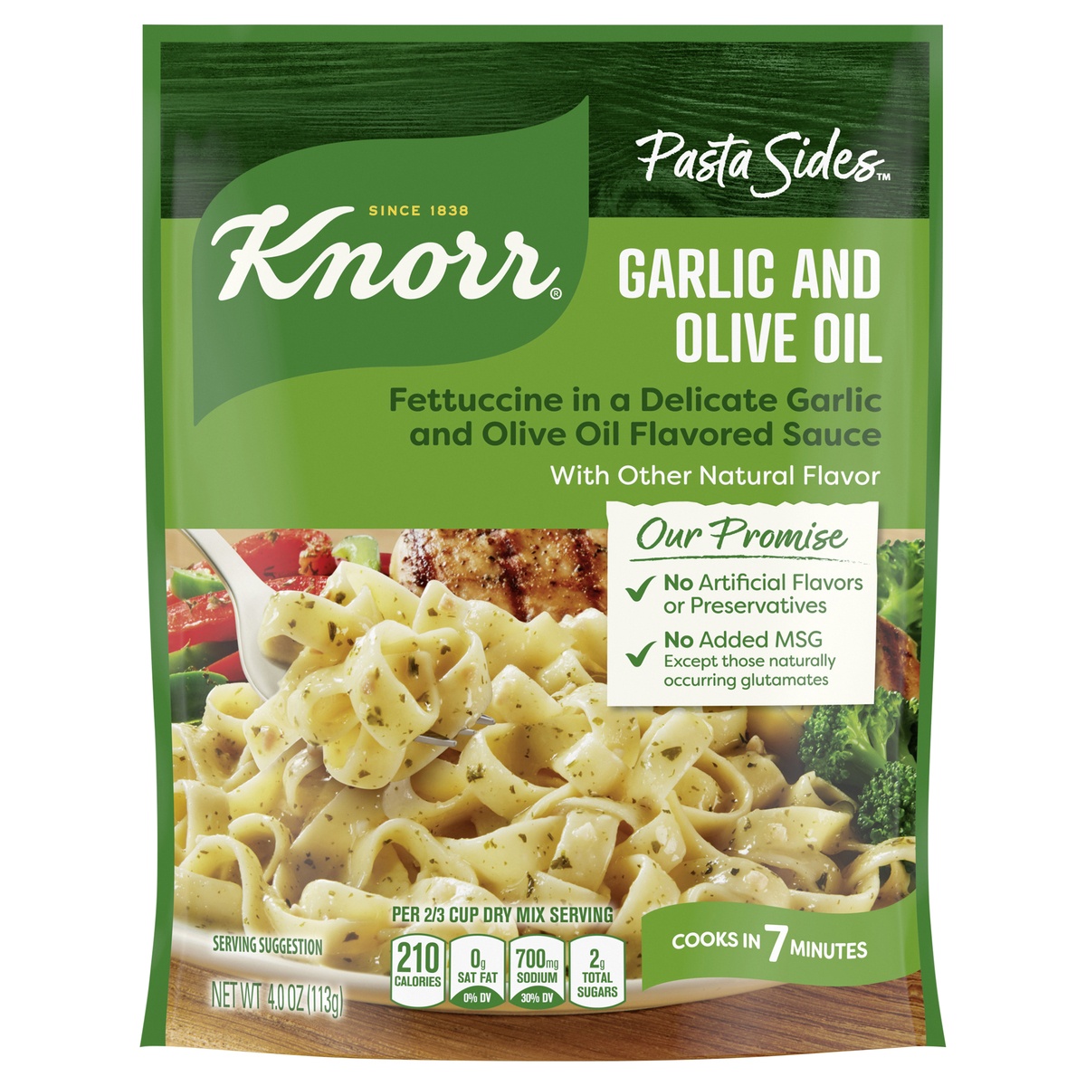 slide 1 of 6, Knorr Garlic And Olive Oil Pasta Sides, 4 oz