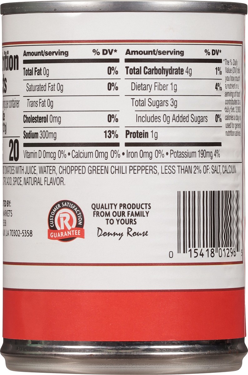 slide 6 of 11, Rouses Markets Mild Diced Tomatoes with Green Chiles 10 oz, 10 oz