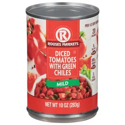 Rouses Markets Mild Diced Tomatoes with Green Chiles 10 oz