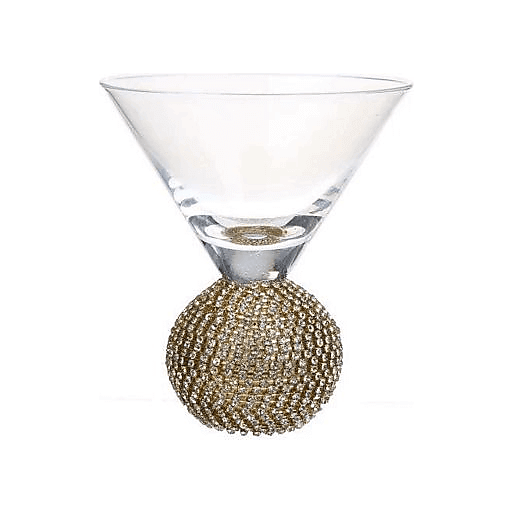 slide 1 of 1, Slant Rhinestone Stemless Martini Glass, 1 ct