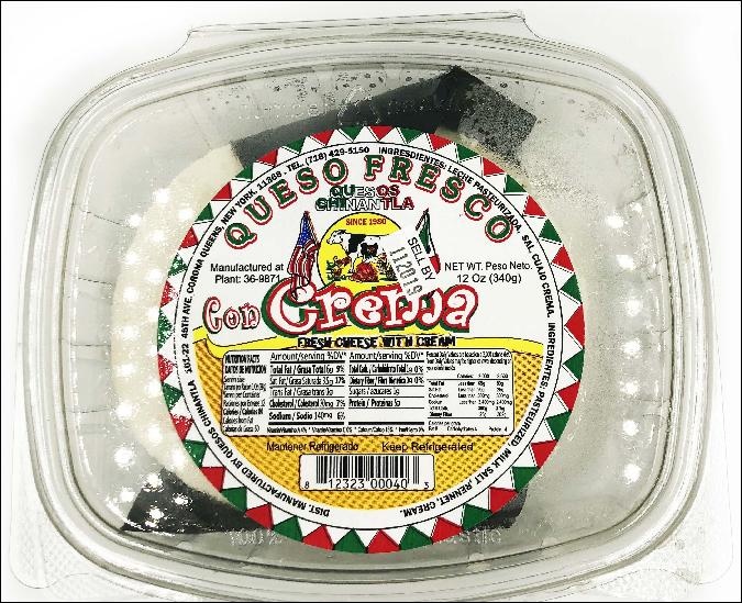 slide 1 of 1, Quesos Chinantla Qchntl Queso Fresc C/Crema Tray - 12 oz, 12 oz