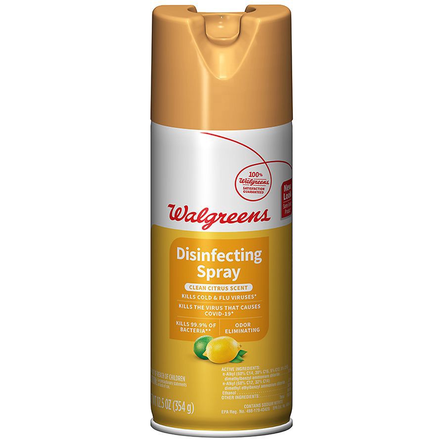 slide 1 of 2, Walgreens Disinfecting Spray Clean Citrus, 12.5 oz