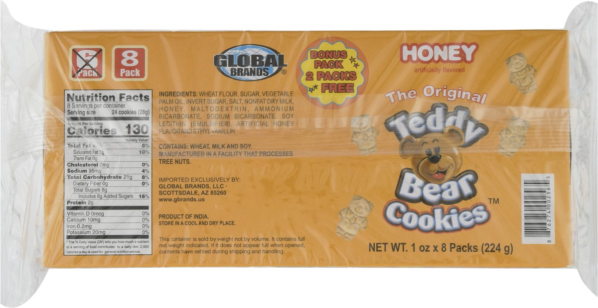 slide 2 of 14, Global Brands Global Honey Teddy Bear Cookies, 7.9 oz