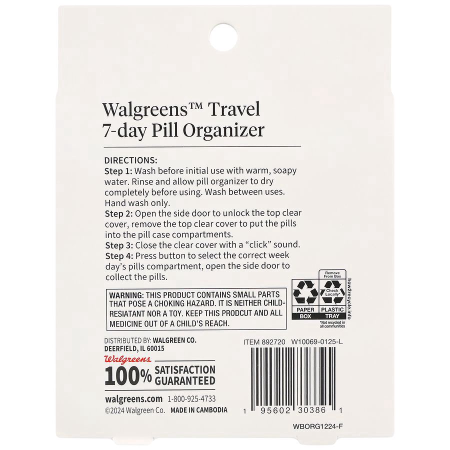 slide 2 of 5, Walgreens Travel Pill Organizer 7-Day, 1 ct