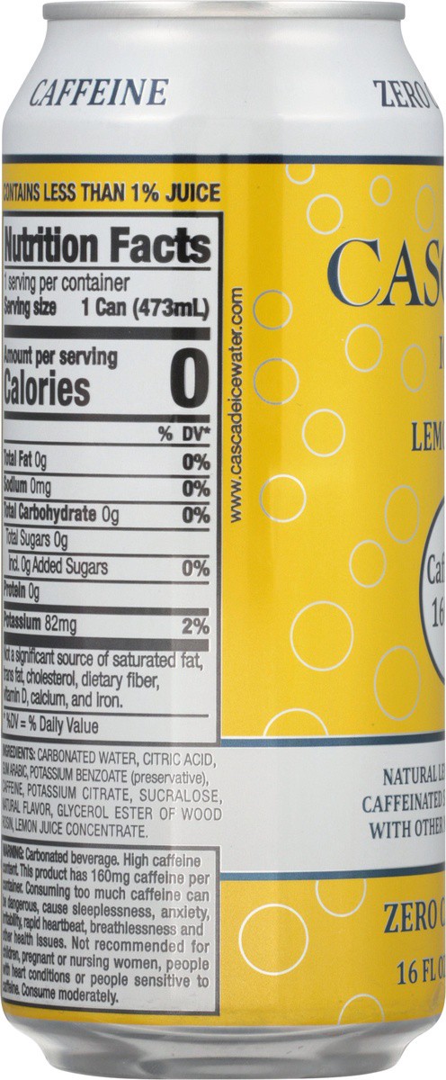 slide 3 of 9, Cascade Ice Caffienated Lemonade- 16 fl oz, 16 fl oz