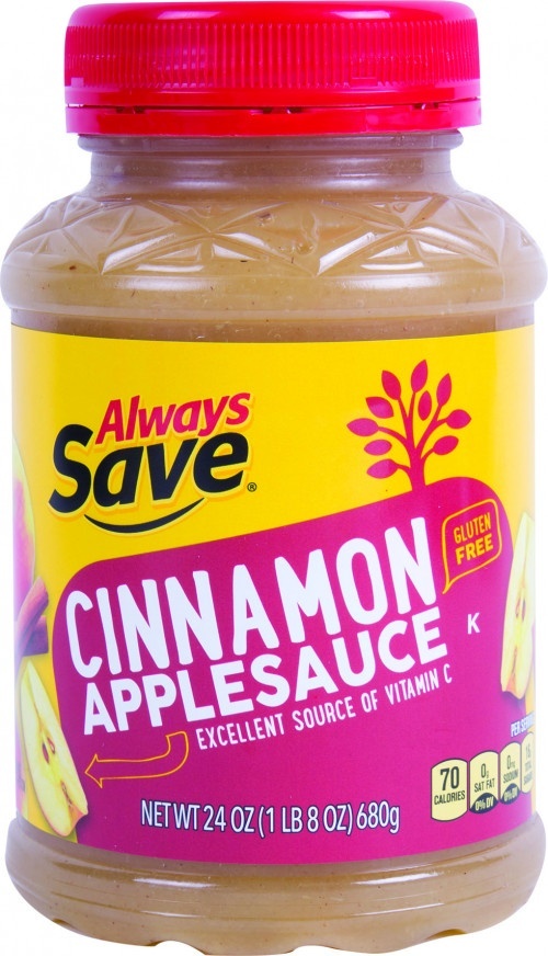 slide 1 of 1, Always Save Cinnamon Applesauce, 24 oz