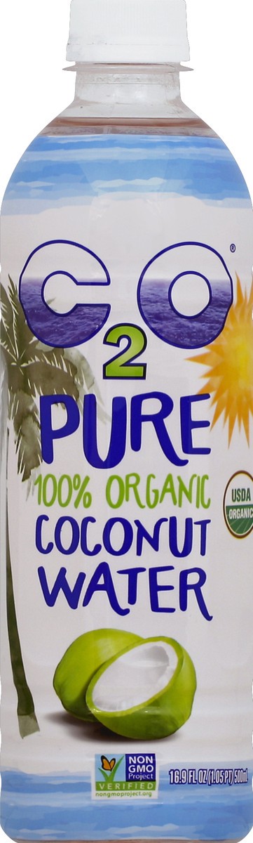 slide 4 of 4, C2O Pure Organic Coconut Water, 16.9 fl oz