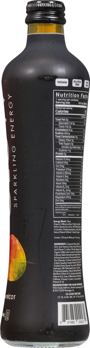 slide 6 of 14, Glow Mango Apricot Sparkling Energy - 12 oz, 12 oz