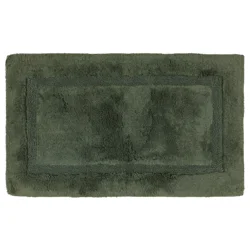 Room & Retreat Cotton Border Bath Mat Green 20" x 34"