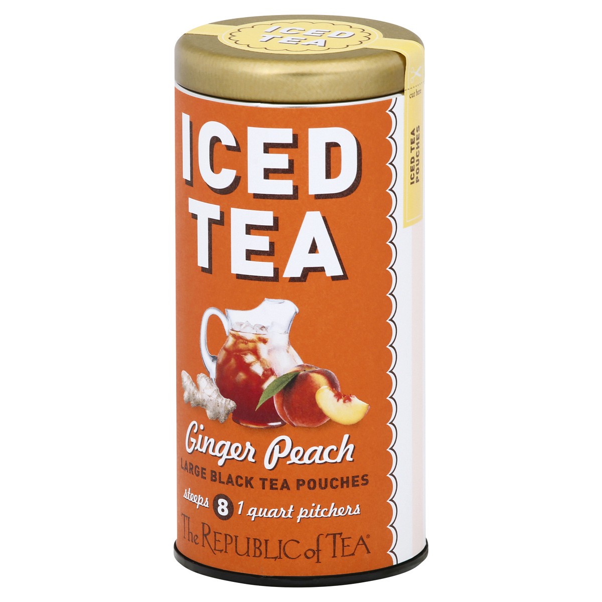 slide 5 of 12, The Republic of Tea Ginger Peach Iced Tea Pouches - 8 ct, 8 ct