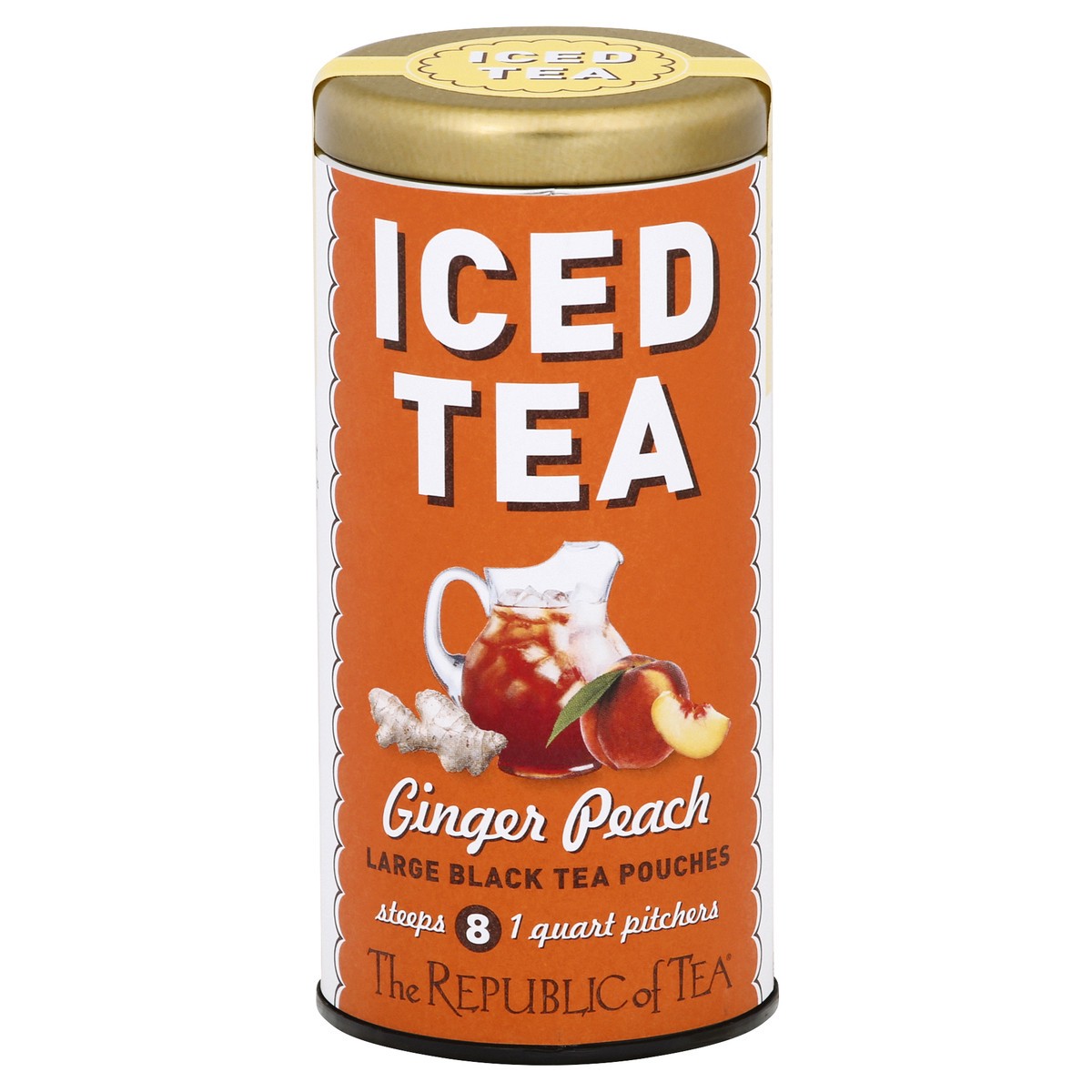 slide 8 of 12, The Republic of Tea Ginger Peach Iced Tea Pouches - 8 ct, 8 ct