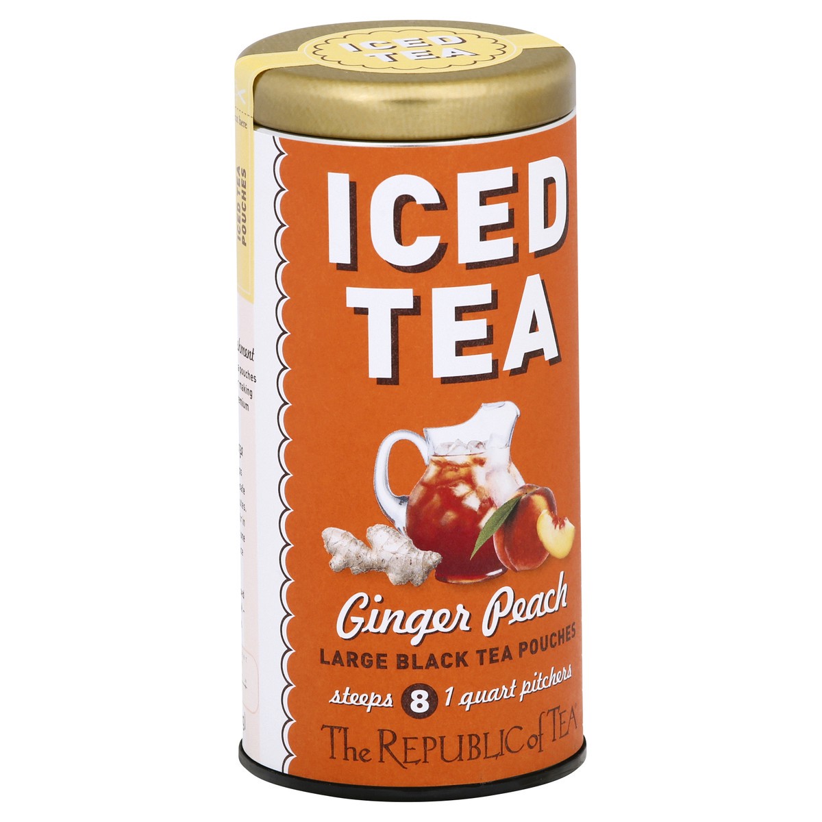 slide 6 of 12, The Republic of Tea Ginger Peach Iced Tea Pouches - 8 ct, 8 ct