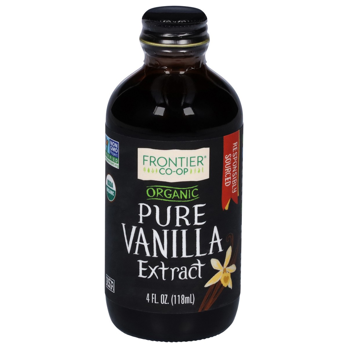 slide 1 of 9, Frontier Co-Op Organic Pure Vanilla Extract 4 fl oz, 4 fl oz