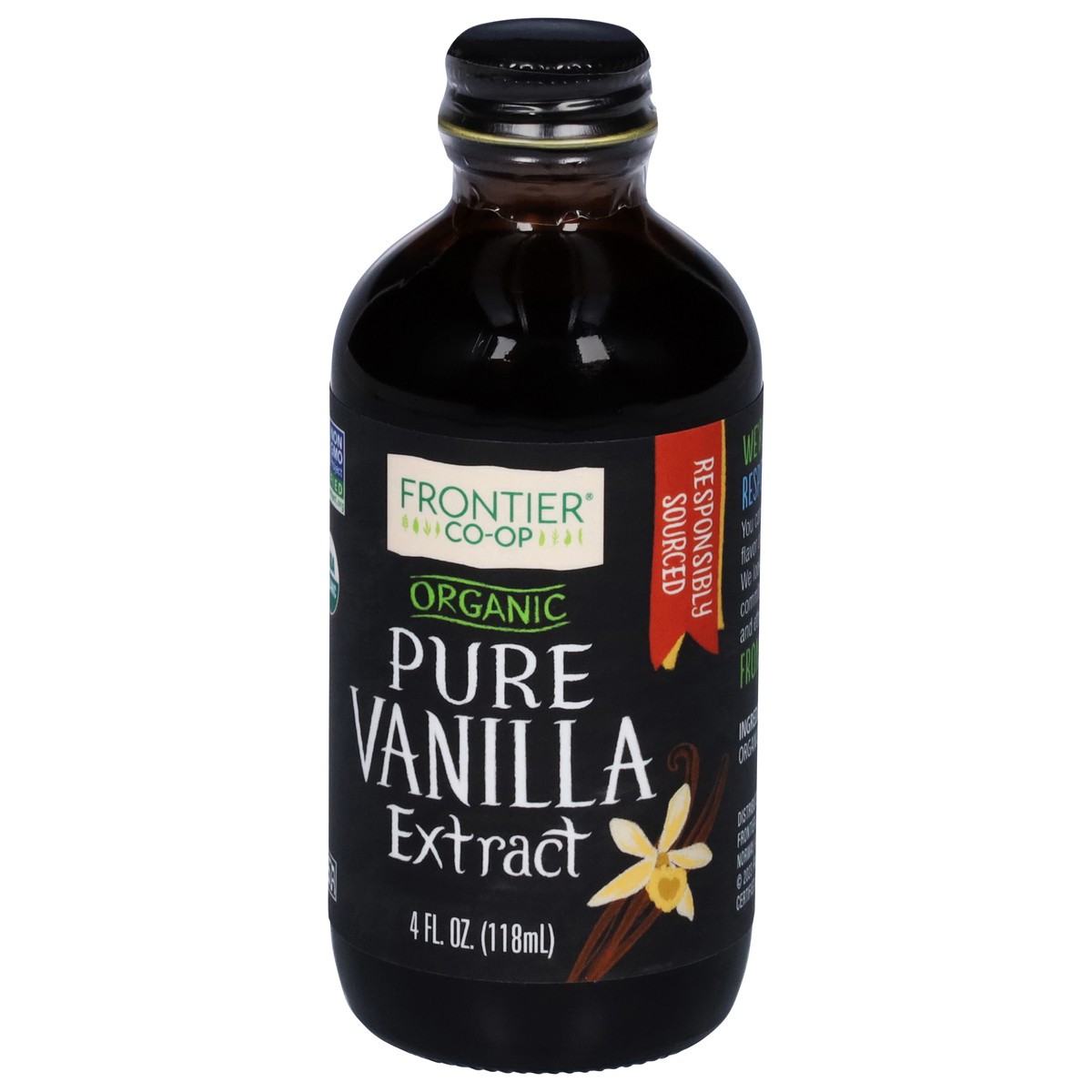 slide 6 of 9, Frontier Co-Op Organic Pure Vanilla Extract 4 fl oz, 4 fl oz