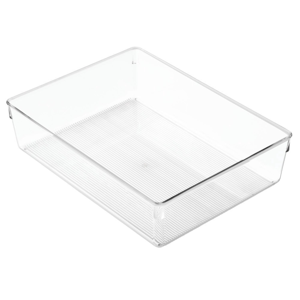 slide 1 of 3, iDesign Linus Drawer Organizer - 9 inch - Clear, 9 in x 12 in x 3 in