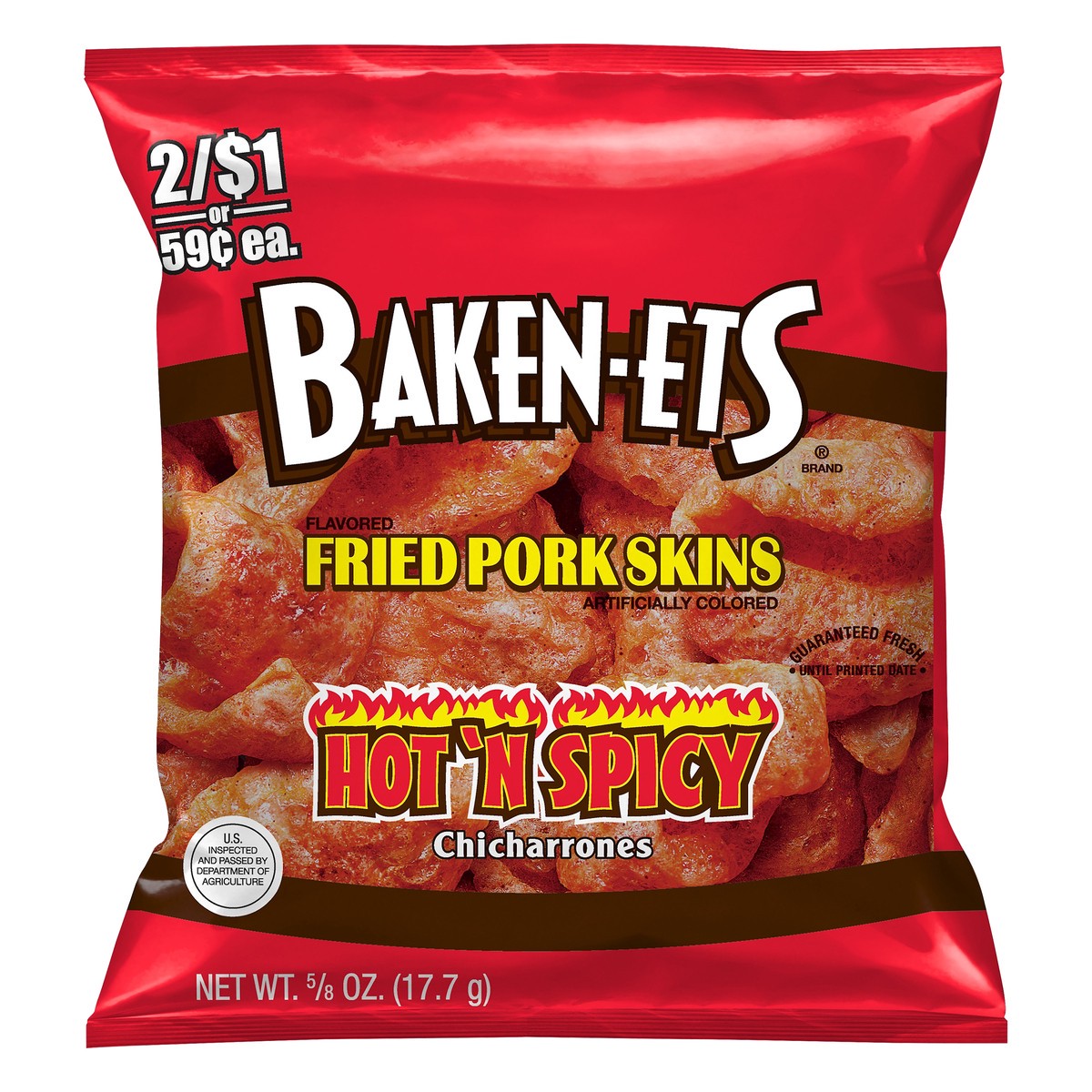 slide 1 of 3, BAKEN-ETS Fried Pork Skins, 1 ct