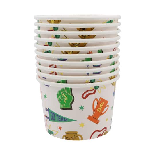 slide 1 of 2, 8oz. Team Spirit Paper Snack Cups, 10ct. By Celebrate It, 10 ct
