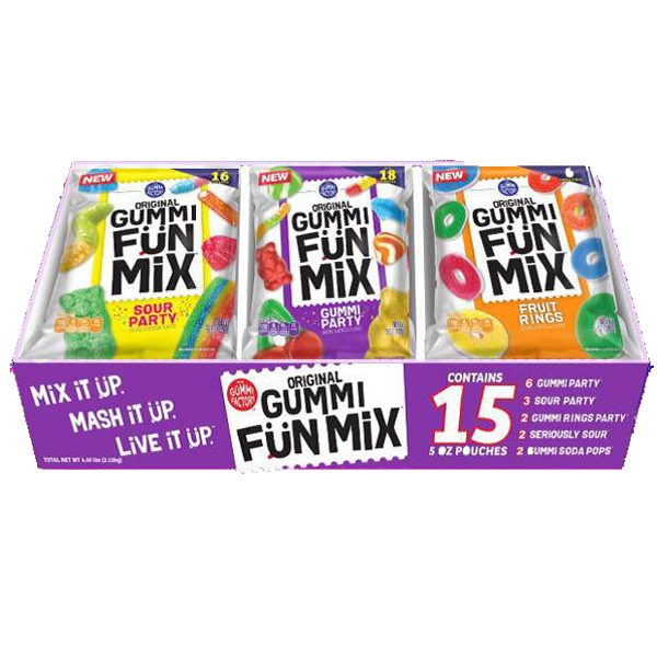 slide 1 of 1, The Gummi Factory Gummi Fun Mix Tray Pack, 15 ct