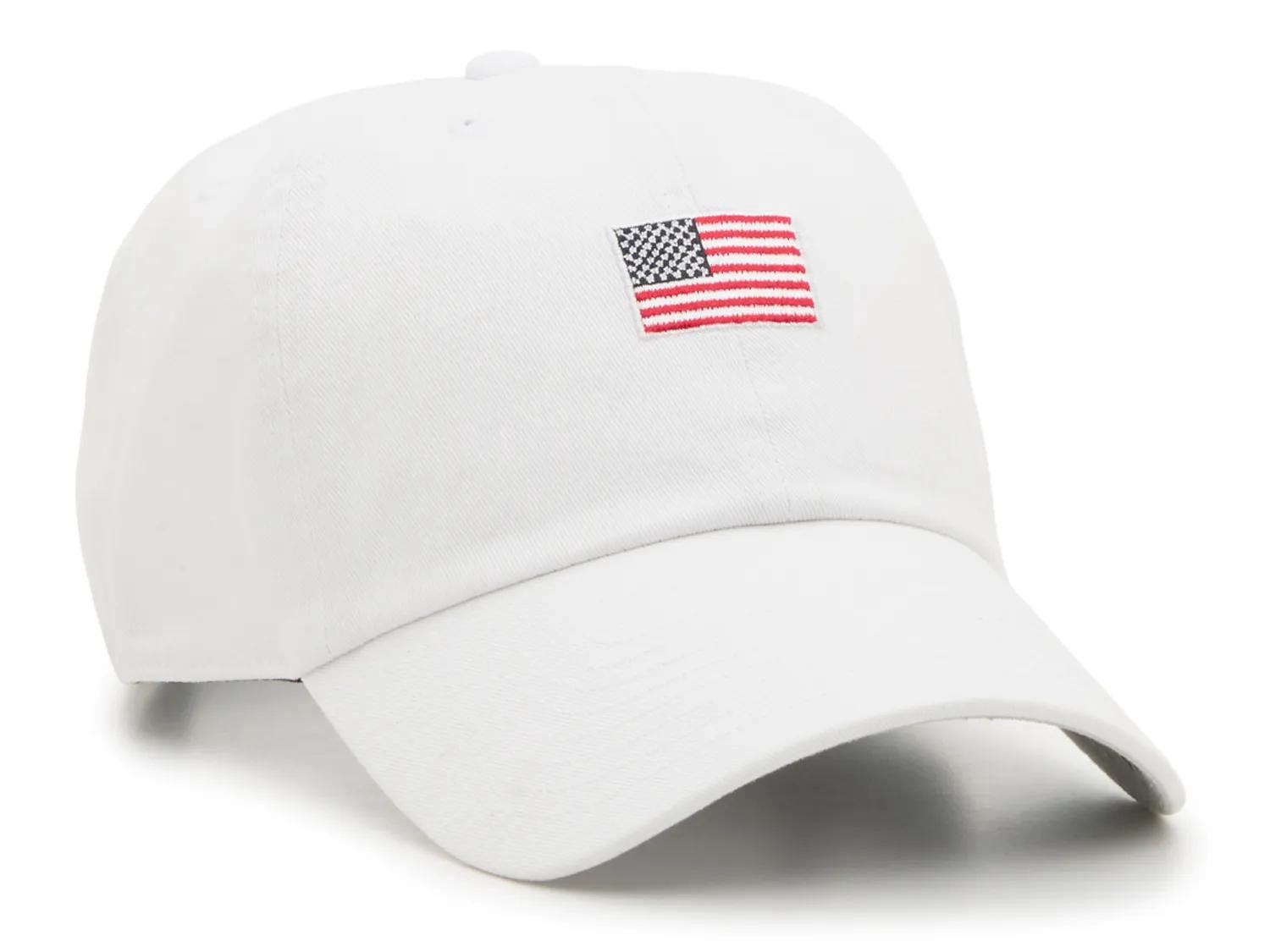slide 1 of 2, 47 USA Flag Baserunner Baseball Cap - White - One Size, One Size