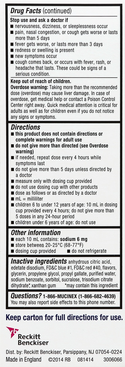 slide 5 of 7, Mucinex Children's Night Time Multi-Symptom Cold Syrup, 4 fl oz
